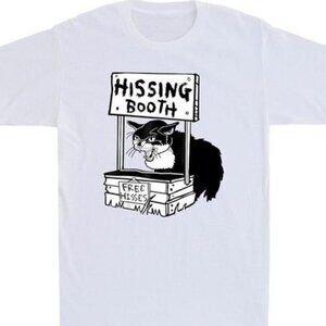 Funny Hissing Booth Kitten Kitty Cat Furmom Furdad Retro Cartoon Unisex T-Shirt